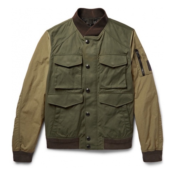 Men's Belstaff Ashvale Panelled Twill and Canvas Bomber Jacket Size EU 52 - Picture 2 of 5